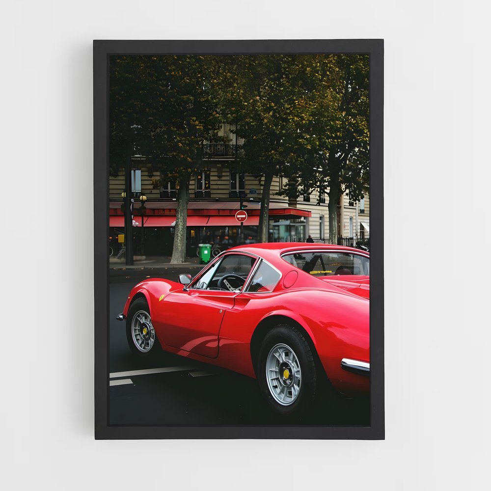Poster Ferrari Rouge 246 GT (vue 2)